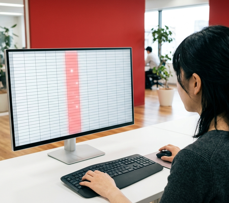 スプレッドシートのAI関数で列をまとめて処理するイメージ