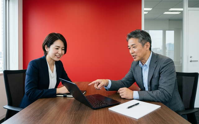 AI関数の使い方を社内で確認する担当者