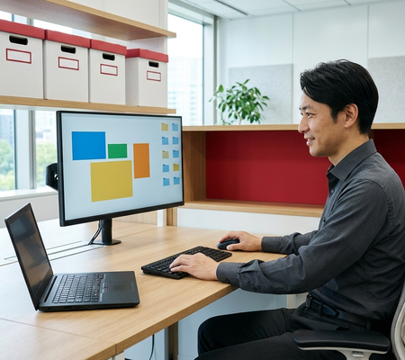 Google共有ドライブの権限を管理する日本人の情シス担当者