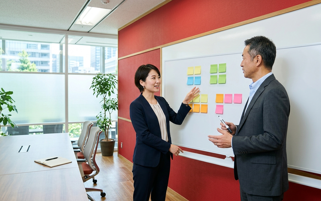共有ドライブの権限を部署ごとに整理する日本人の担当者
