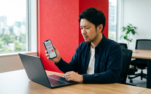 スマホのGoogleスライドアプリで動画を挿入できず困る社員